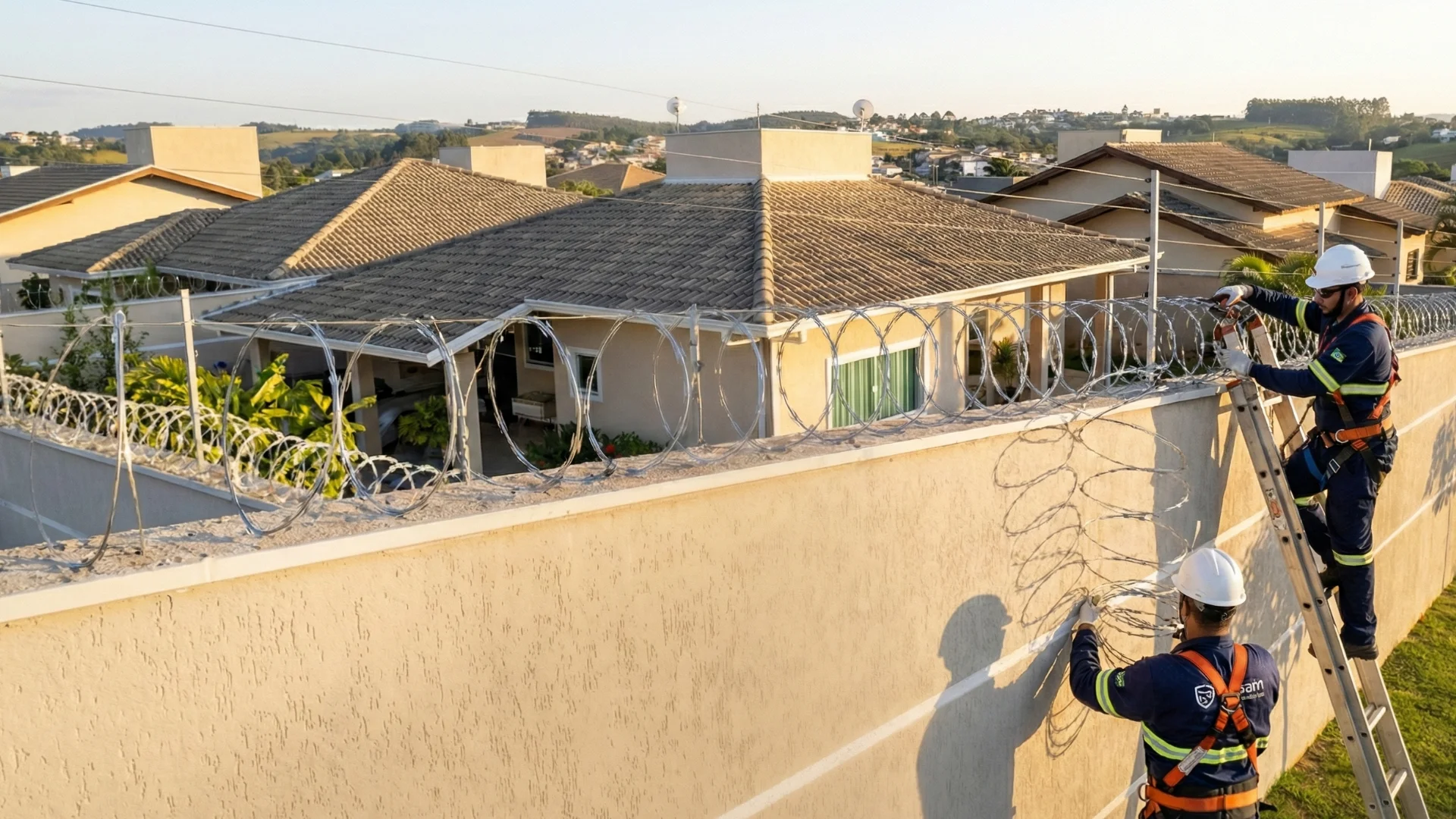 Casa segura com proteção perimetral